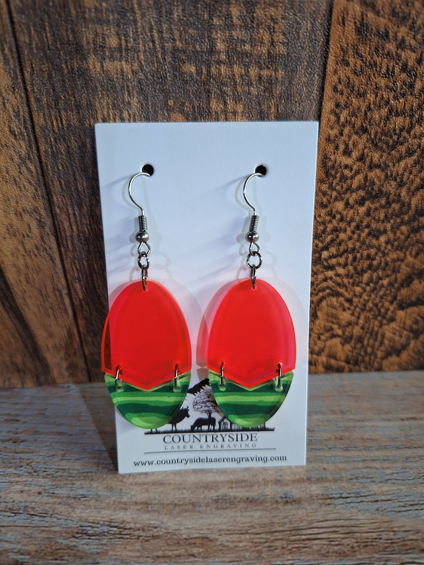 Watermelon Split Dangles
