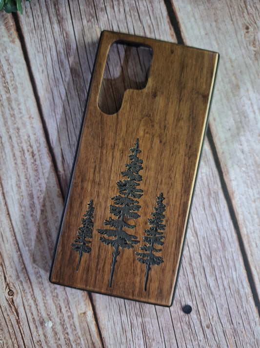 Engraved Phone Case for Samsung S22 Ultra - Pine Trees