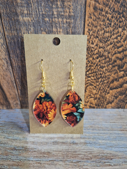 Fall Flowers Dangles #2